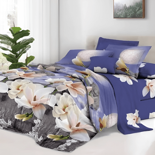 Комплект постельного белья Мирабелла Розовый лотос, Колір комплекту: Лотос рожевий, Розмір: сімейний, Розмір наволочки: 70*70