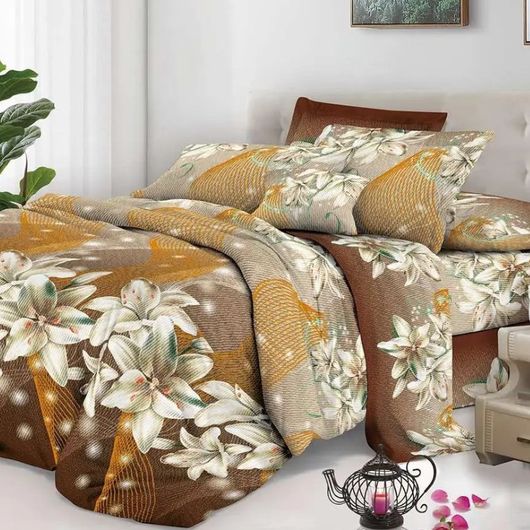 Комплект постільної білизни Примавера, Лілії, Колір комплекту: Лілія, Розмір: 1,5 спальний, Розмір наволочки: 70*70