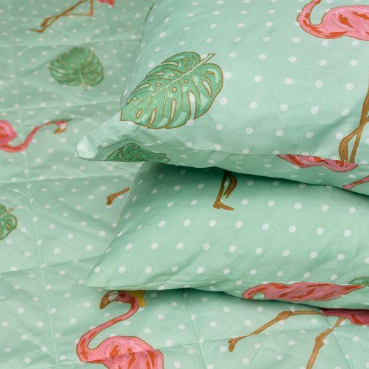 Комплект для сна Сладкие Мечты Фламинго, Цвет комплекта: Фламинго , Размер: Евро , Размер наволочки: 50*70, изображение 2