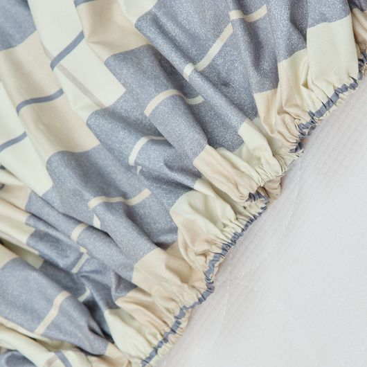 Простирадла на резiнцi Мелодія, клітина, Колір:  Клітина, Довжина: 200см, Ширина: 120см, изображение 5