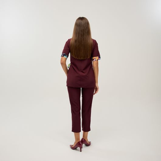 Костюм Ребекка, бордовый, Цвет: Бордовый , Размер: 66, изображение 4