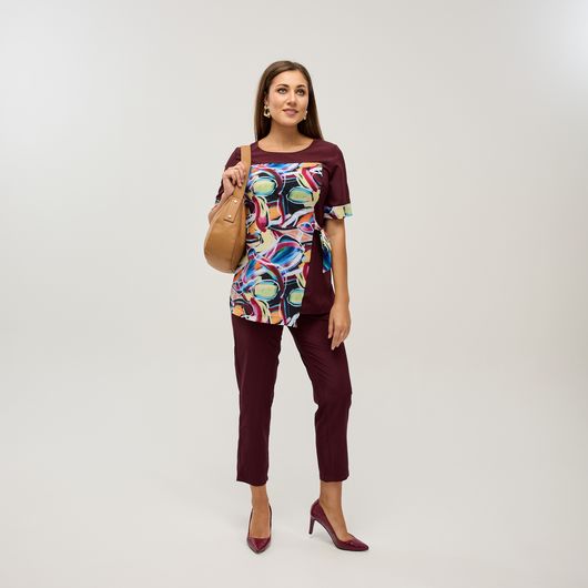 Костюм Ребекка, бордовый, Цвет: Бордовый , Размер: 66